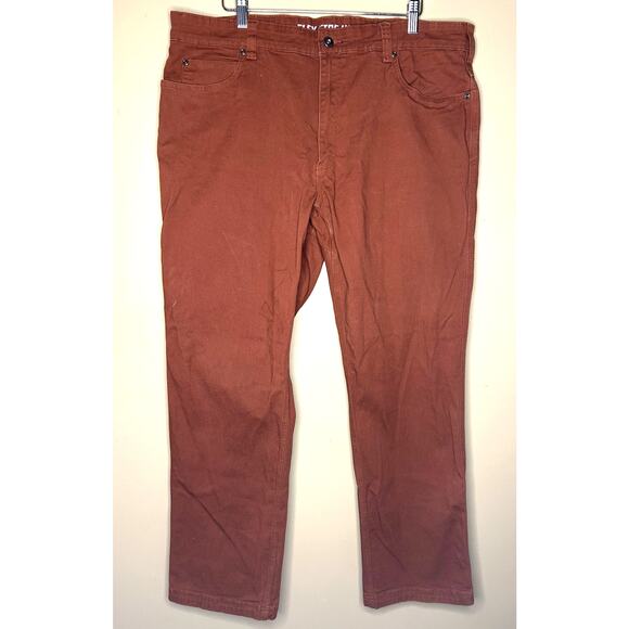 Duluth Trading Flex Fire Hose Cargo Work Pants Rust Brown Mens 40 x 32 - Picture 1 of 9